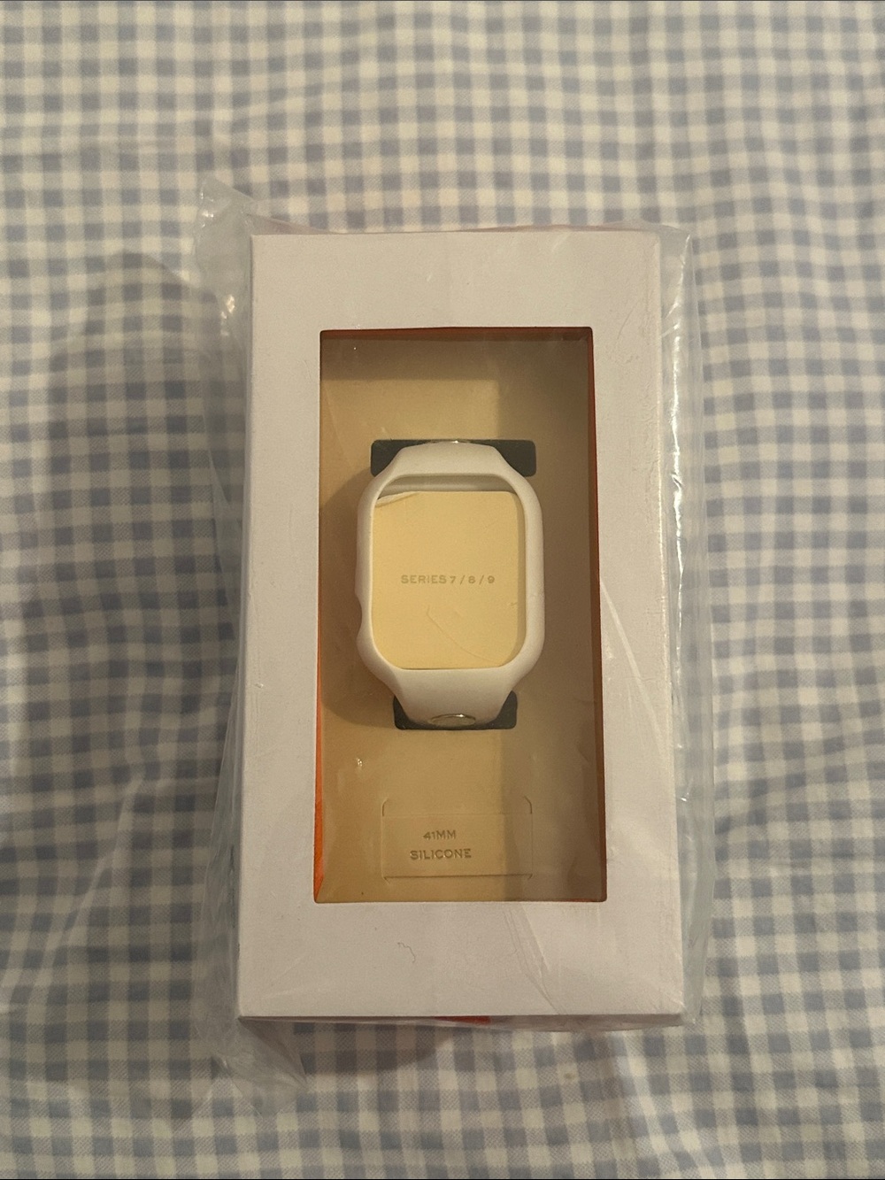 NWT Tory Burch White T-Monogram Silicone Apple Watch Band | Series 7/8/9 Band 41